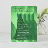 Bridesmaid Luncheon of Brunch Kelly Green V02L Kaart (Staand voorkant)