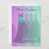 Bridesmaid Luncheon of Brunch Paarse groene jurken Kaart (Achterkant)