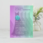 Bridesmaid Luncheon of Brunch Paarse groene jurken Kaart (Staand voorkant)