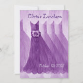Bridesmaid Luncheon of Brunch Paarse jurken Kaart (Achterkant)