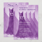 Bridesmaid Luncheon of Brunch Paarse jurken Kaart (Voorkant / Achterkant)