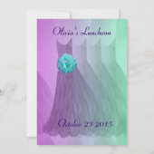 Bridesmaid Luncheon of Brunch Paarse jurken Kaart (Achterkant)