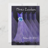 Bridesmaid Luncheon of Brunch Paarse jurken V01 Kaart (Achterkant)