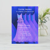 Bridesmaid Luncheon of Brunch Paarse jurken V06 Kaart (Staand voorkant)
