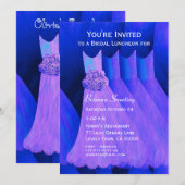 Bridesmaid Luncheon of Brunch Paarse jurken V06 Kaart (Voorkant / Achterkant)
