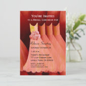 Bridesmaid Luncheon of Brunch Peach jurken V04 Kaart (Staand voorkant)