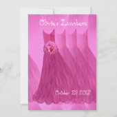 Bridesmaid Luncheon of Brunch Pink Dresses V07 Kaart (Achterkant)