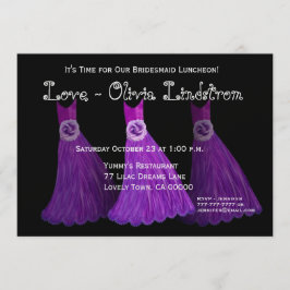 Bridesmaid Luncheon of Brunch Royal Paarse jurken Kaart