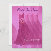 Bridesmaid Luncheon of Brunch Roze jurken Kaart (Achterkant)