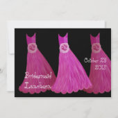 Bridesmaid Luncheon of Brunch Roze jurken Kaart (Achterkant)