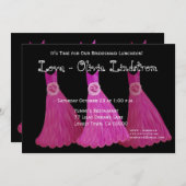 Bridesmaid Luncheon of Brunch Roze jurken Kaart (Voorkant / Achterkant)