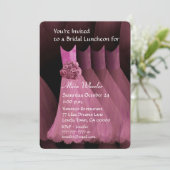 Bridesmaid Luncheon of Brunch Roze jurken V01G Kaart (Staand voorkant)