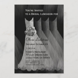 Bridesmaid Luncheon of Brunch Silver Grey Dresses Kaart
