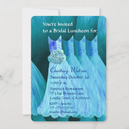 Bridesmaid Luncheon of Brunch Turquoise Blue V02A Kaart