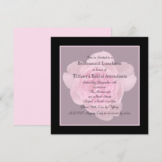 Bridesmaid Luncheon uitnodiging (Voorkant / Achterkant)