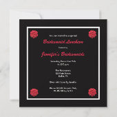 Bridesmaid Luncheon Uitnodiging - Rode Rozen (Achterkant)
