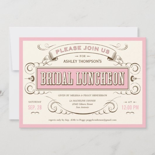  Bridesmaid Luncheon-uitnodigingen Kaart (Voorkant)