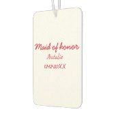 Bridesmaid maid add name date year text luchtverfrisser (Links)
