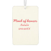 Bridesmaid maid add name date year text luchtverfrisser (Achterkant)