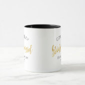 Bridesmaid Maid of Honor FAUX GOLD GLITTER Mok (Midden)