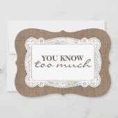 Bridesmaid / Maid of Honor Funny Rustic Land Kaart (Voorkant)