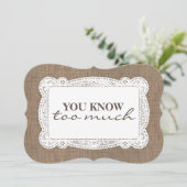 Bridesmaid / Maid of Honor Funny Rustic Land Kaart (Staand voorkant)