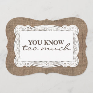 Bridesmaid / Maid of Honor Funny Rustic Land Kaart