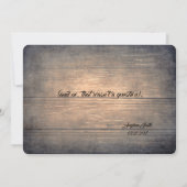 Bridesmaid / Maid of Honor Funny Rustic Wood Kaart (Achterkant)