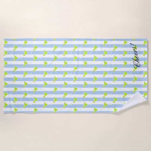 Bridesmaid Margarita Limoen Fiesta Party Beach Tow Strandlaken (Voorkant)