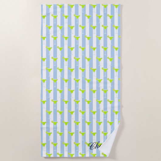 Bridesmaid Margarita Limoen Fiesta Party Beach Tow Strandlaken (Voorkant)