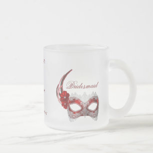 "Bridesmaid" — Masquerade Masask/Couple's Names Matglas Koffiemok
