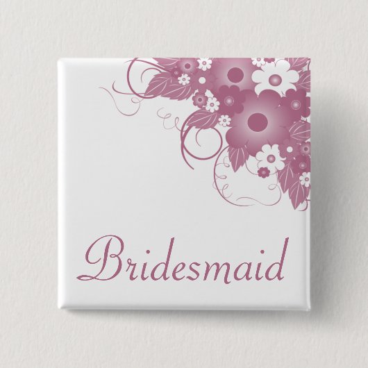 Bridesmaid Mauve Bouquet Button (Voorkant)