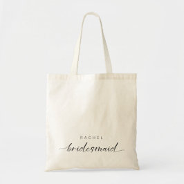 Bridesmaid Minimalist Modern Script Gift Tote Bag