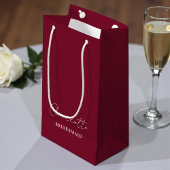Bridesmaid | Minimalist Script Burgundy Klein Cadeauzakje
