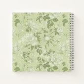 Bridesmaid Minimalist Stripe Green Floral Square Notitieboek (Achterkant)