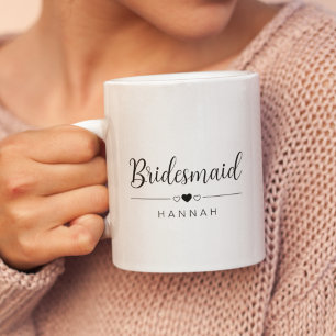 Bridesmaid Modern Minimalist Bridal Party Gifts Koffiemok