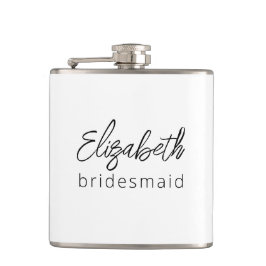 Bridesmaid Modern Minimalist Script Bachelorette Heupfles