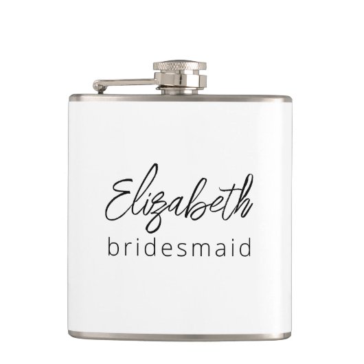 Bridesmaid Modern Minimalist Script Bachelorette Heupfles (Voorkant)