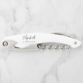 Bridesmaid Modern Minimalist Script Bachelorette Kurkentrekker (Voorkant)