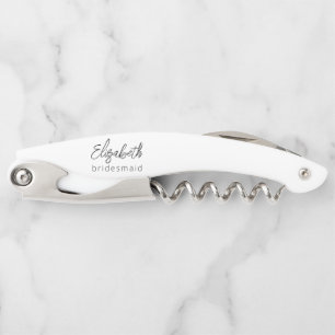 Bridesmaid Modern Minimalist Script Bachelorette Kurkentrekker