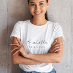 Bridesmaid | Modern minimalistisch script Bachelor<br><div class="desc">Dit Bridesmaid douaneontwerp kenmerkt een handgeschreven manuscripttypografie. U kunt de naam en titel gemakkelijk personaliseren of uw douanebericht toevoegen! Het perfecte elegante accessoire voor een bruidsmeisje voorstel of bachelorette!</div>