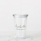 Bridesmaid | Modern minimalistisch script Bachelor Acryl Drinkbeker (Voorkant)