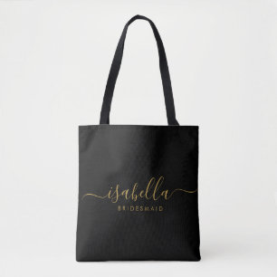 Bridesmaid   Modern minimalistisch script Bachelor Tote Bag