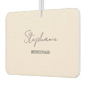 Bridesmaid | Modern minimalistisch script Blush Pi Luchtverfrisser (Links)