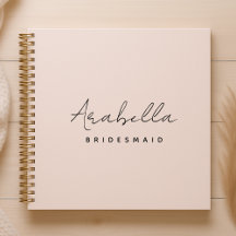 Bridesmaid | Modern minimalistisch script Blush Pi