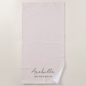 Bridesmaid | Modern minimalistisch script Blush Pi Strandlaken (Voorkant)