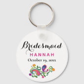 Bridesmaid Modern Typography Script Wedding Sleutelhanger (Achterkant)