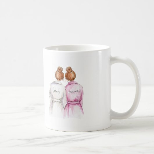 Bridesmaid? Mok Red Bun Bride Red Bun Maid (Rechts)