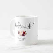 Bridesmaid Mok - Weddenschap Gift,  design (Voorkant links)