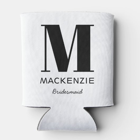 Bridesmaid Monogram Naam Blikjeskoeler (Achterkant)